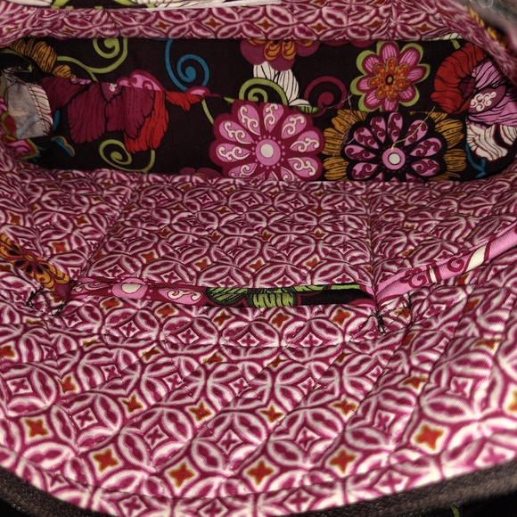 Vera Bradley Pink and Brown Floral Shoulder Bag - Picture 8 of 9